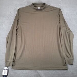 Ping Collection Performance Dynamics Mens Large Olive Green Mock Neck Golf Shirt